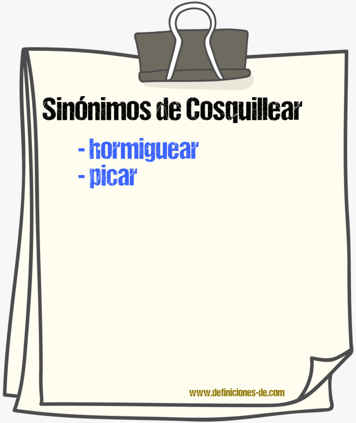 Sinnimos de cosquillear