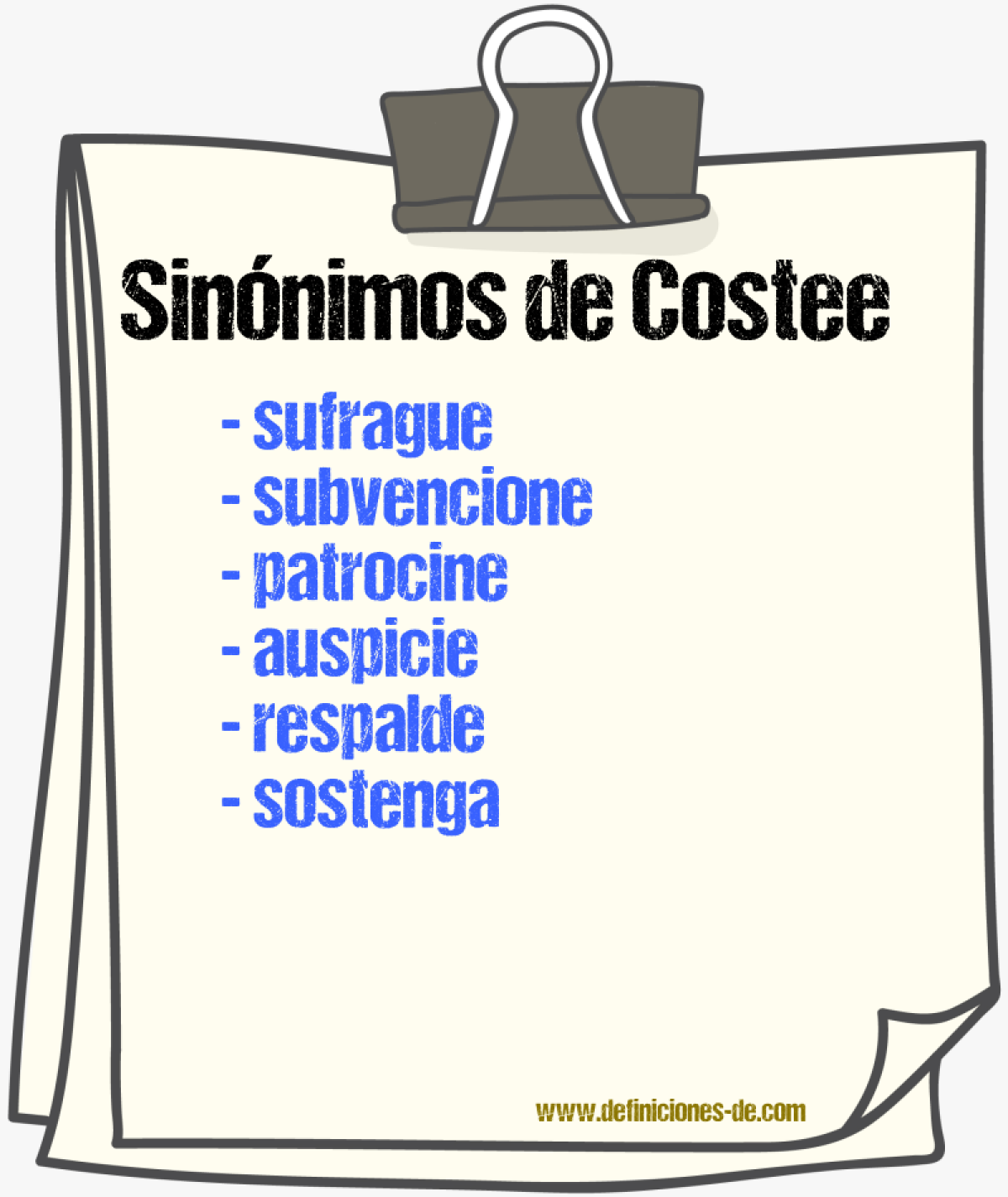 Sinónimos de costee