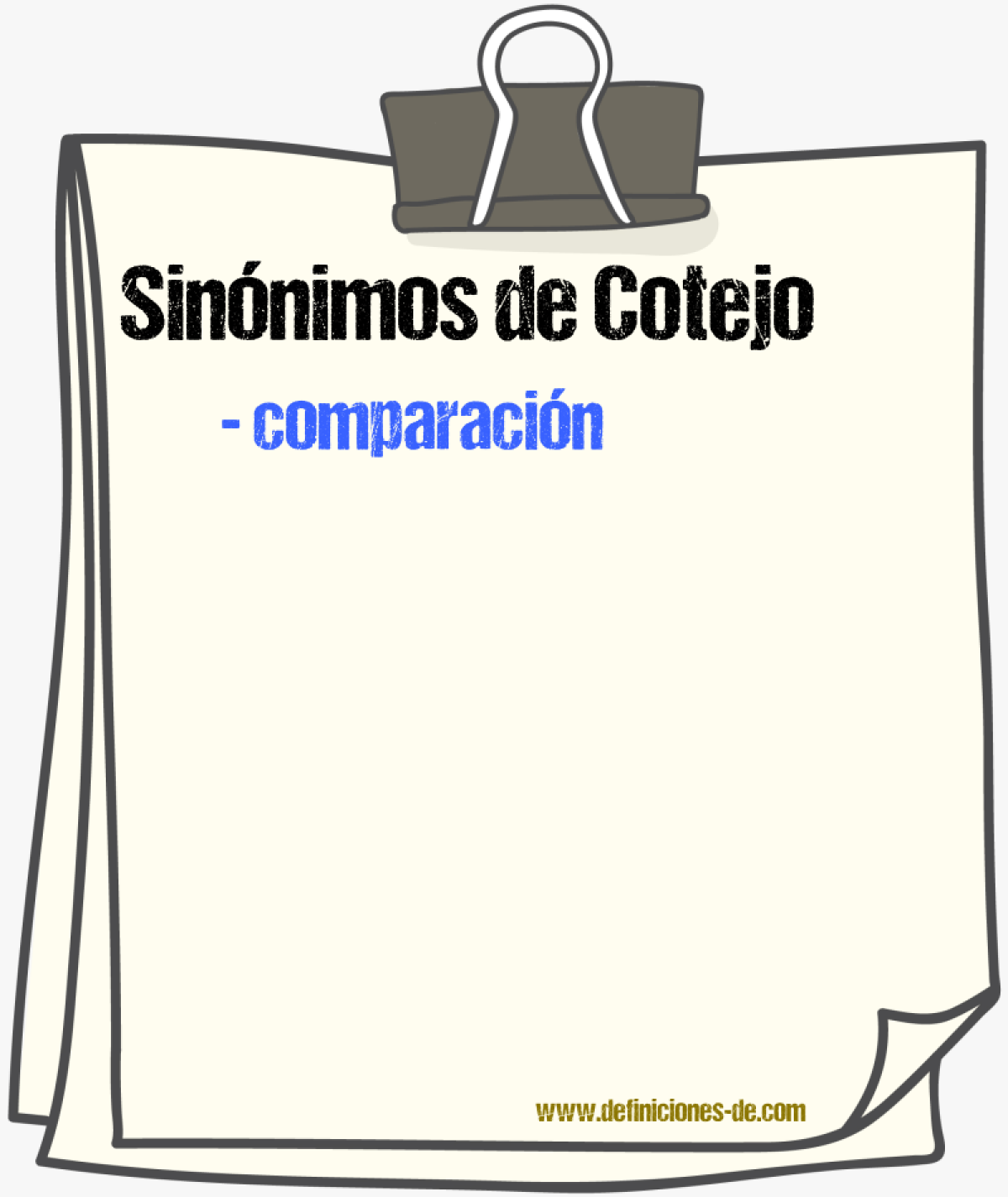 Sinnimos de cotejo