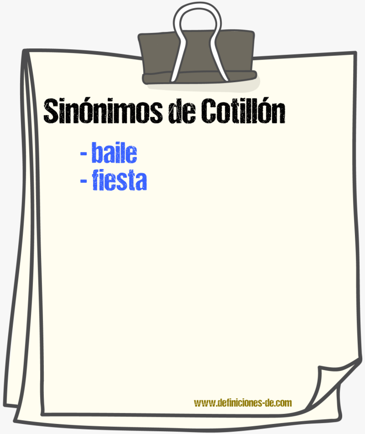 Sinnimos de cotilln