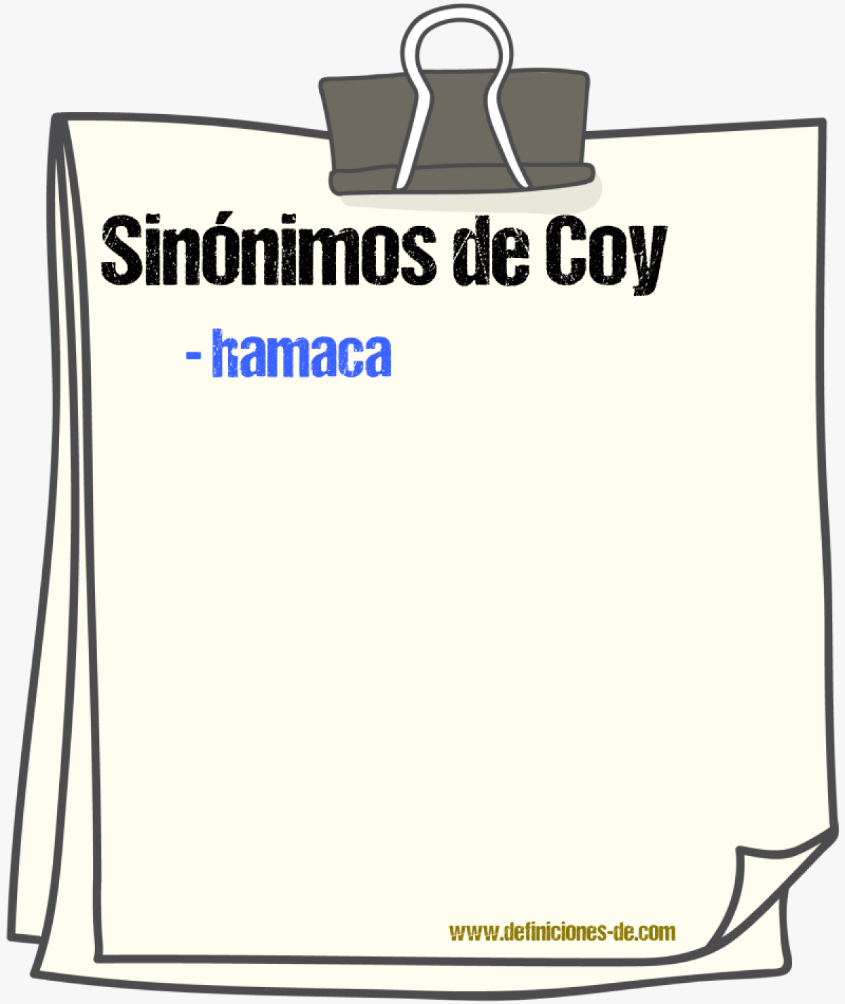 Sinnimos de coy