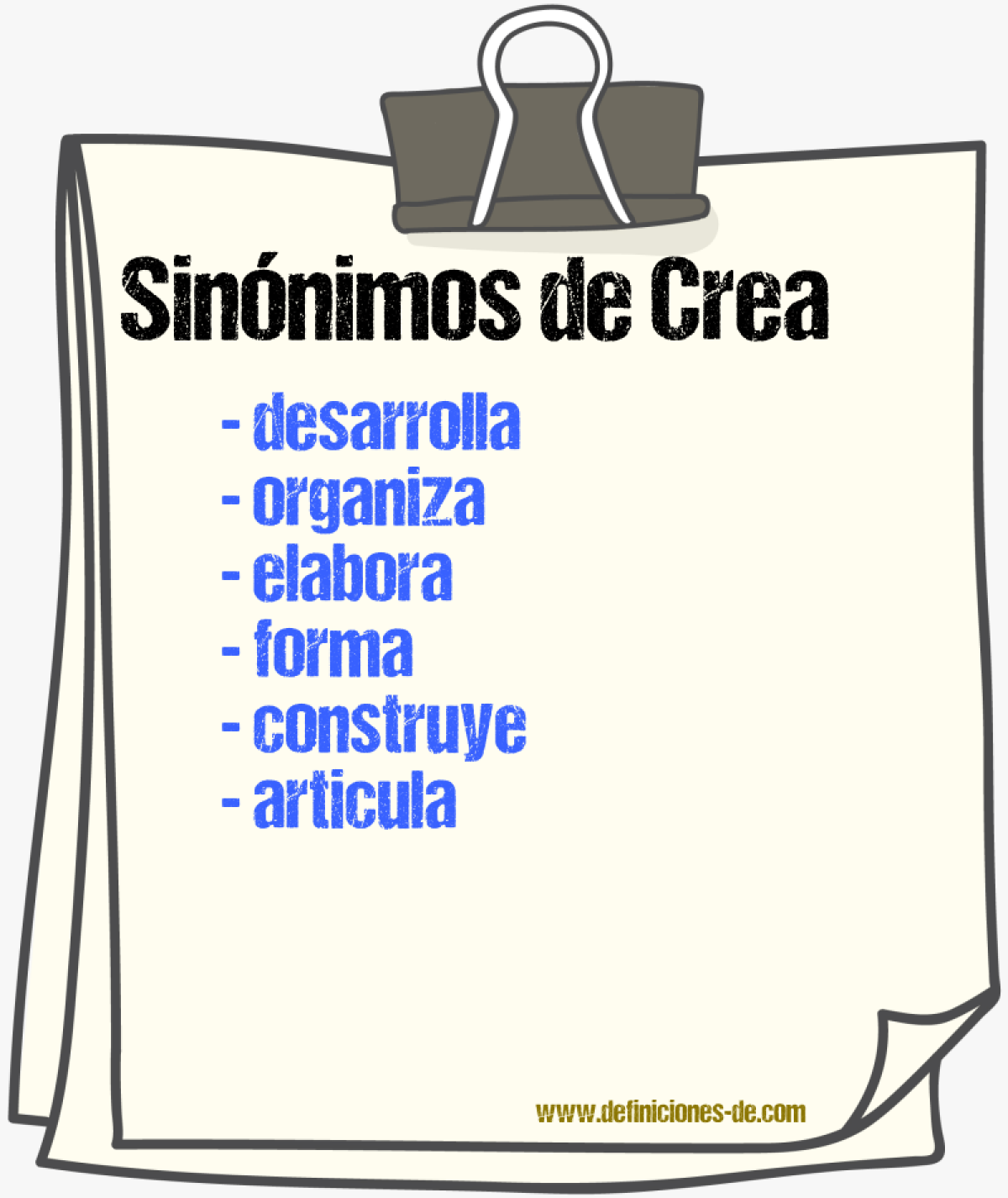 Sinónimos de crea
