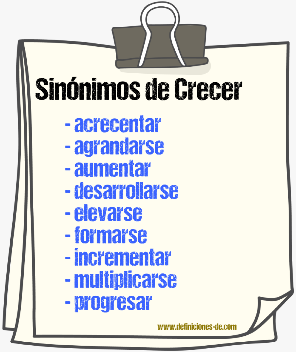 Sinnimos de crecer