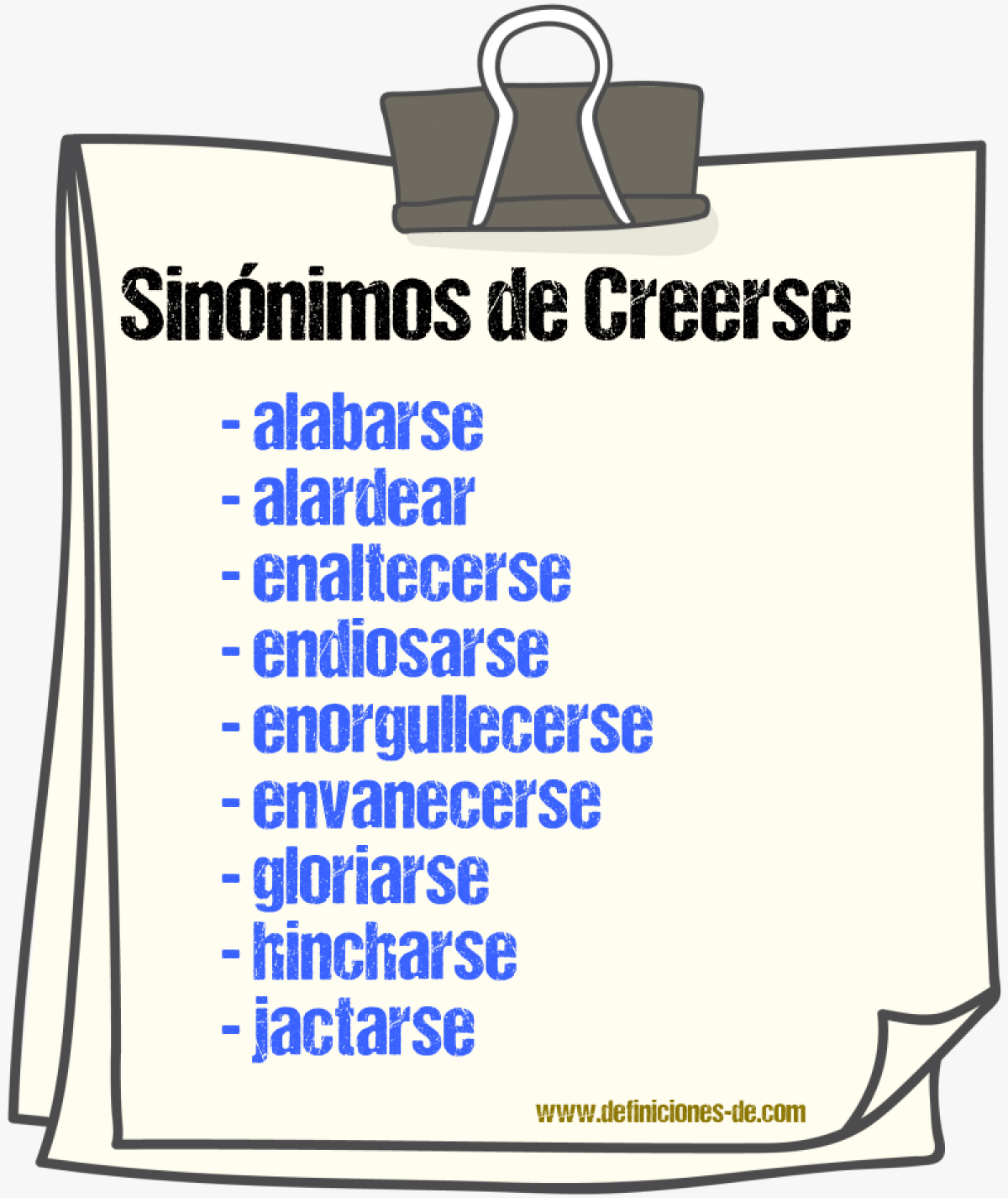 Sinnimos de creerse