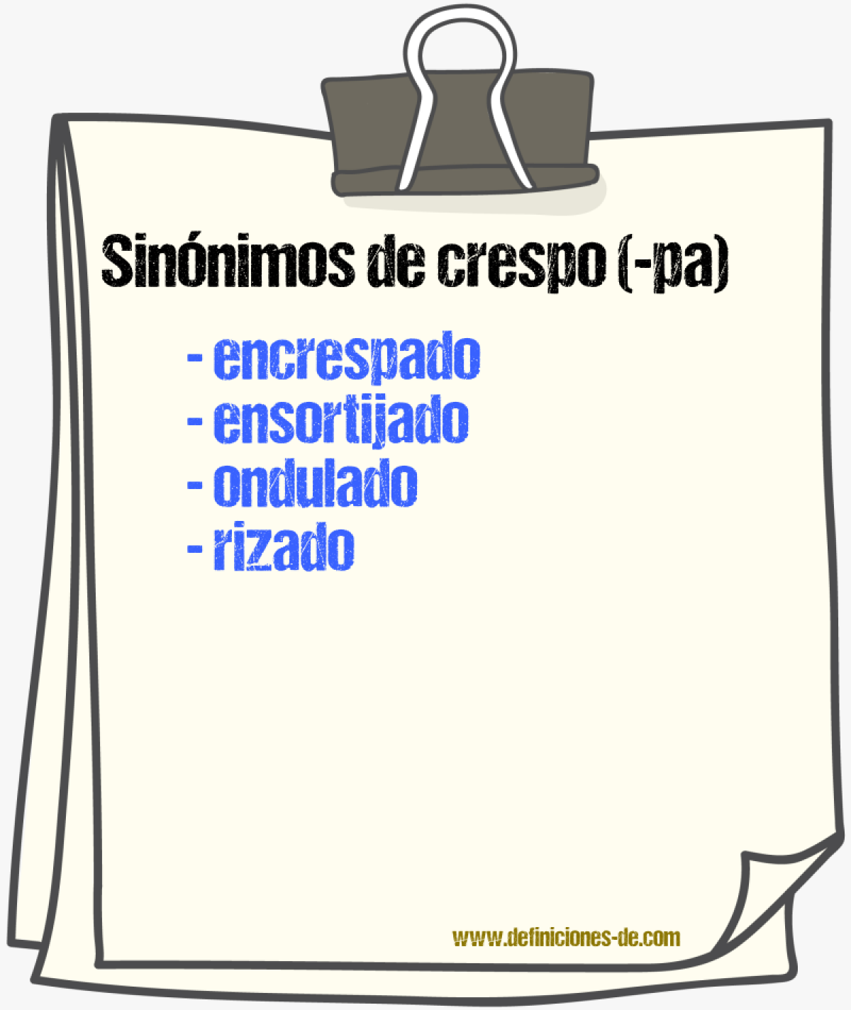 Sinnimos de crespo