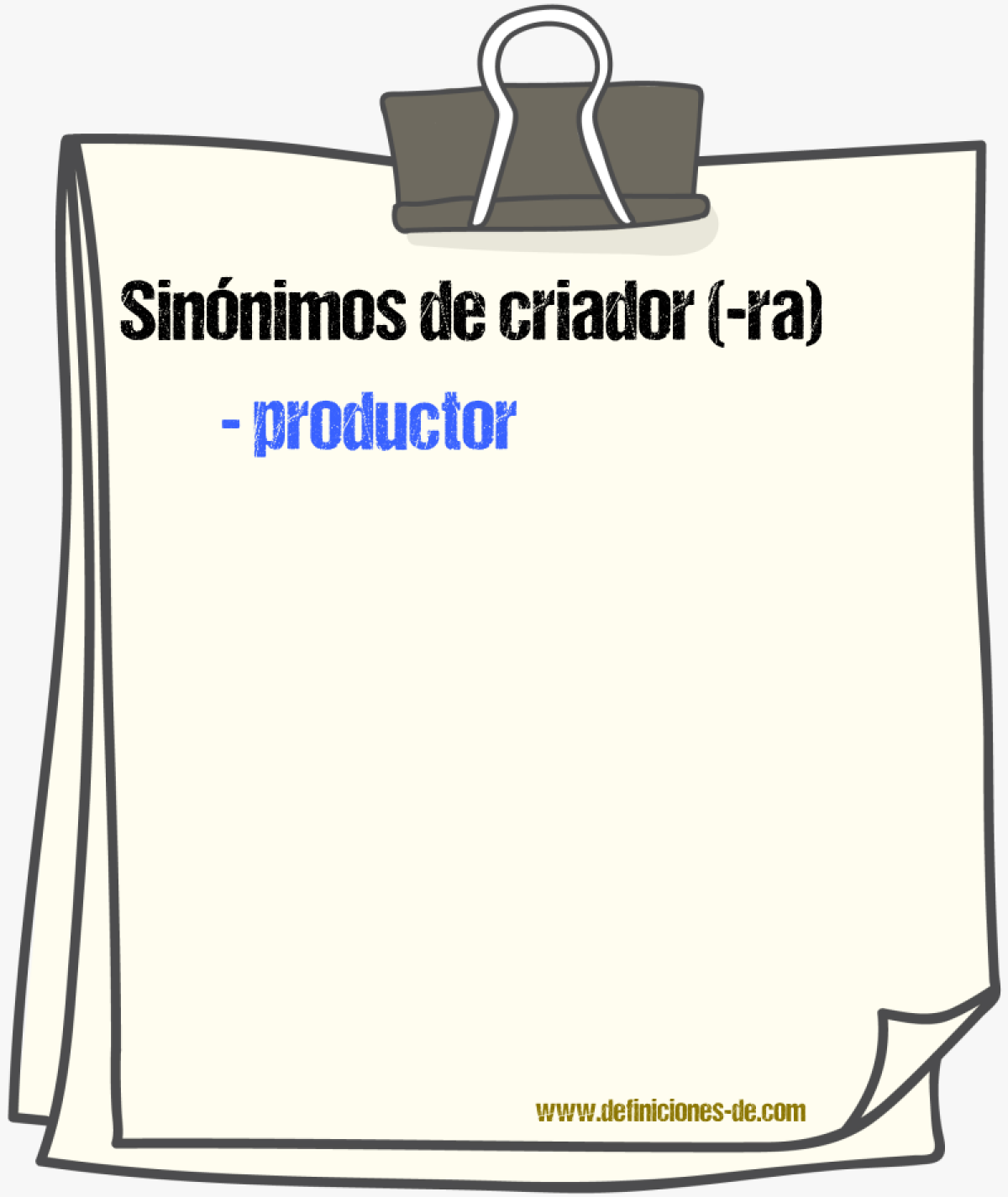 Sinnimos de criador