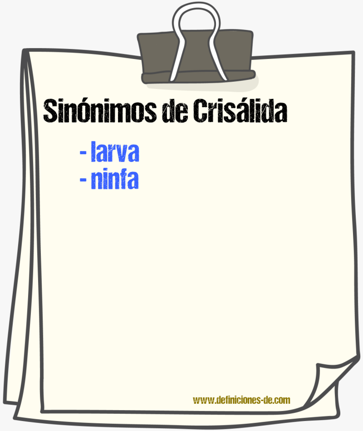 Sinnimos de crislida