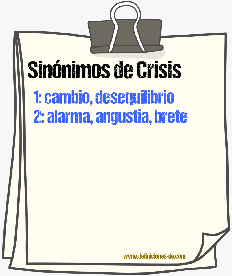 Sinnimos de crisis