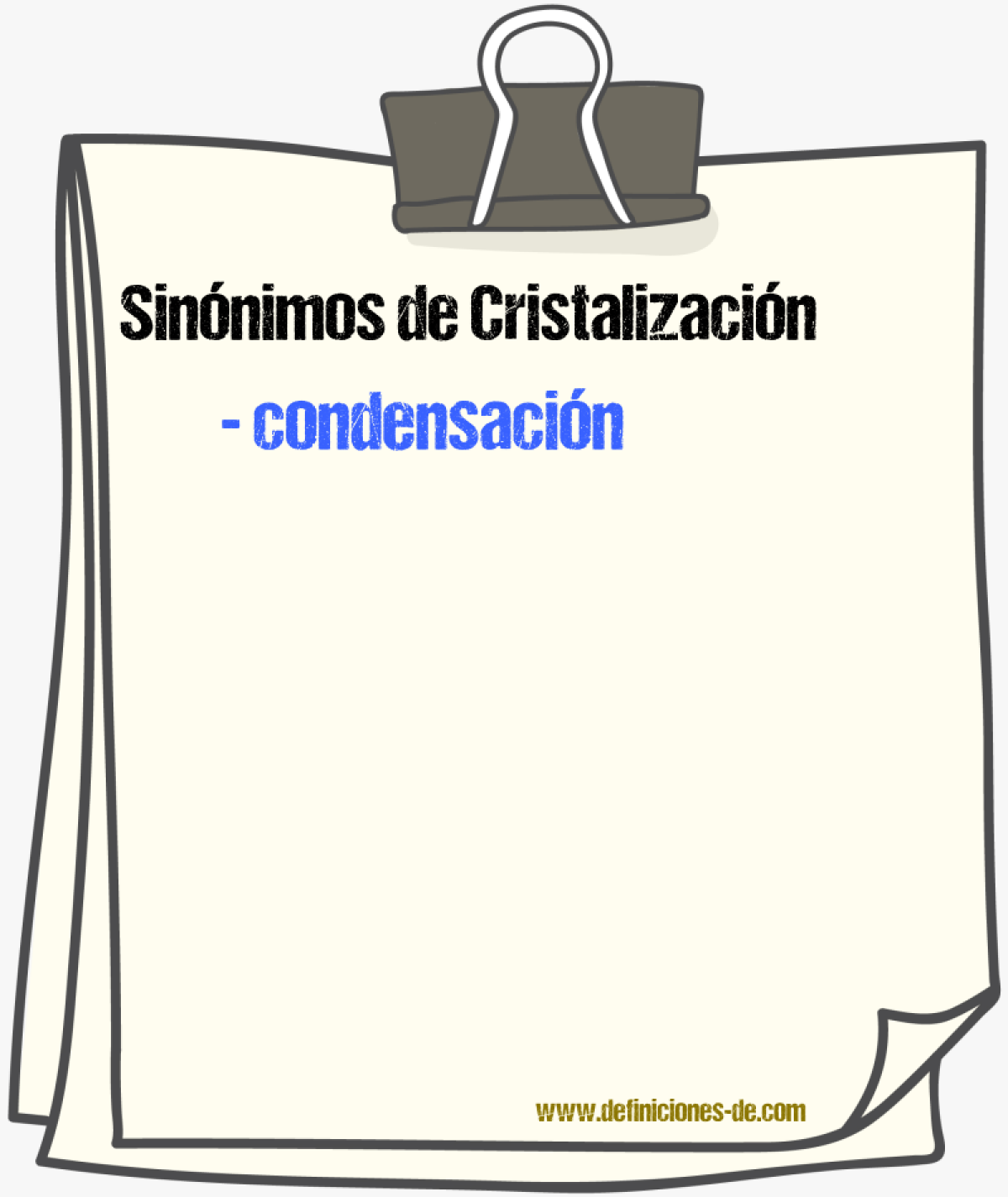 Sinnimos de cristalizacin