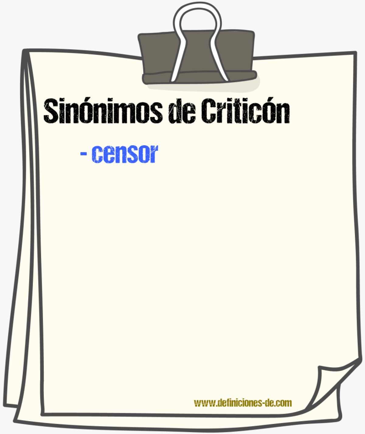 Sinnimos de criticn