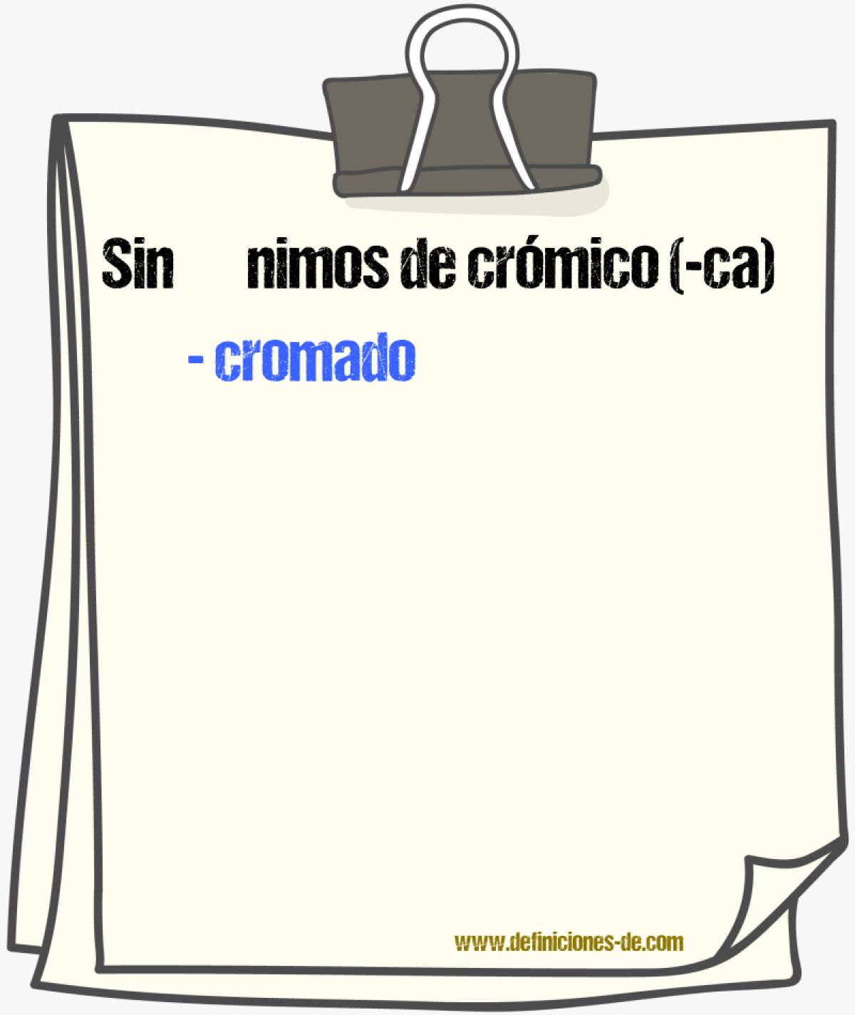 Sinnimos de crmico