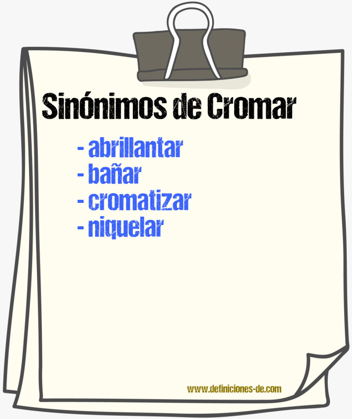 Sinnimos de cromar