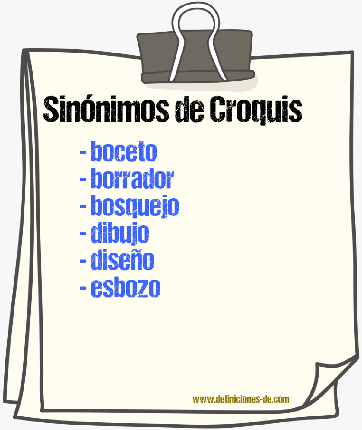 Sinnimos de croquis