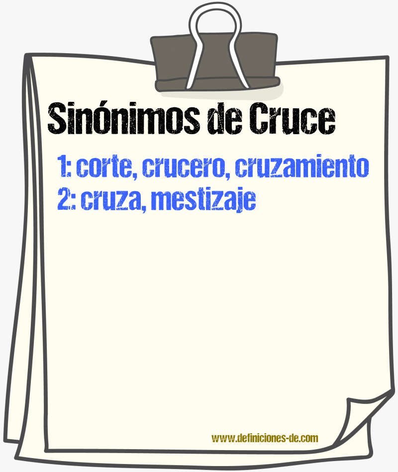 Sinnimos de cruce