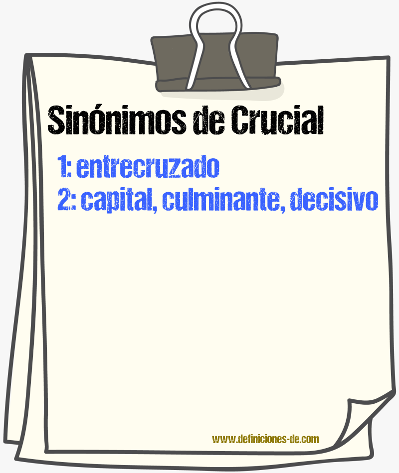 Sinnimos de crucial