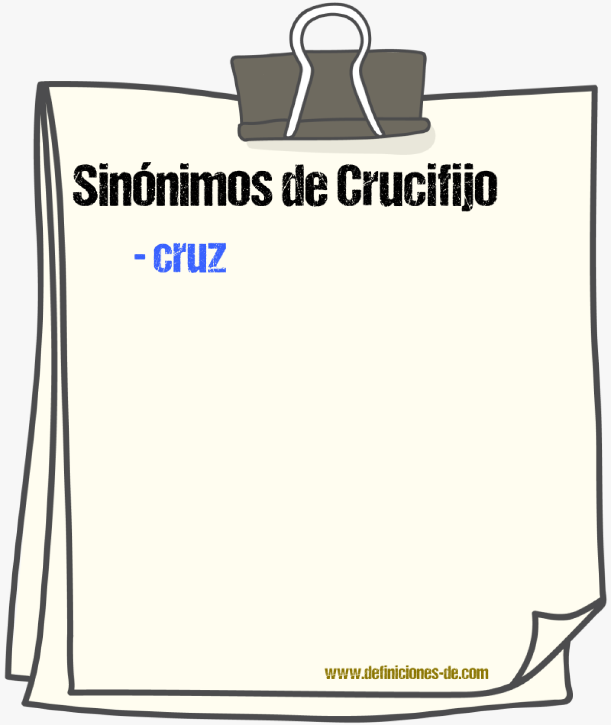 Sinnimos de crucifijo