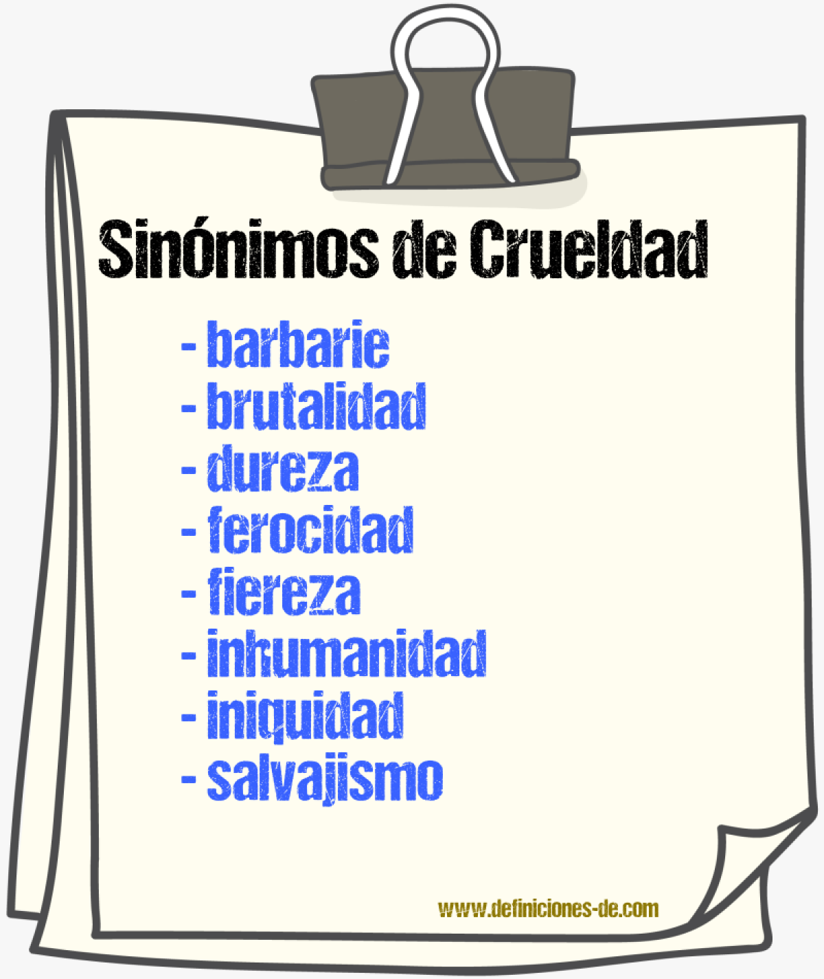 Sinnimos de crueldad