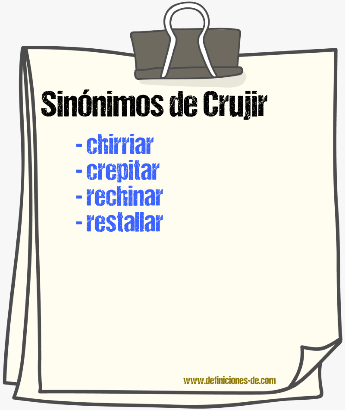 Sinnimos de crujir