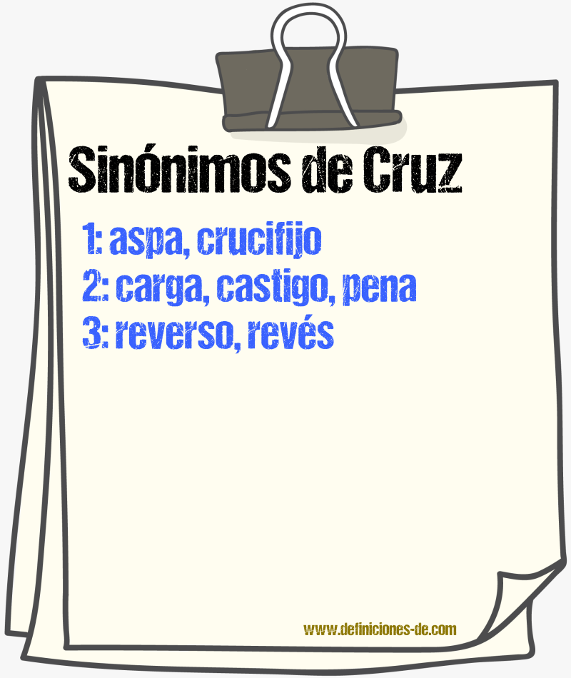 Sinnimos de cruz