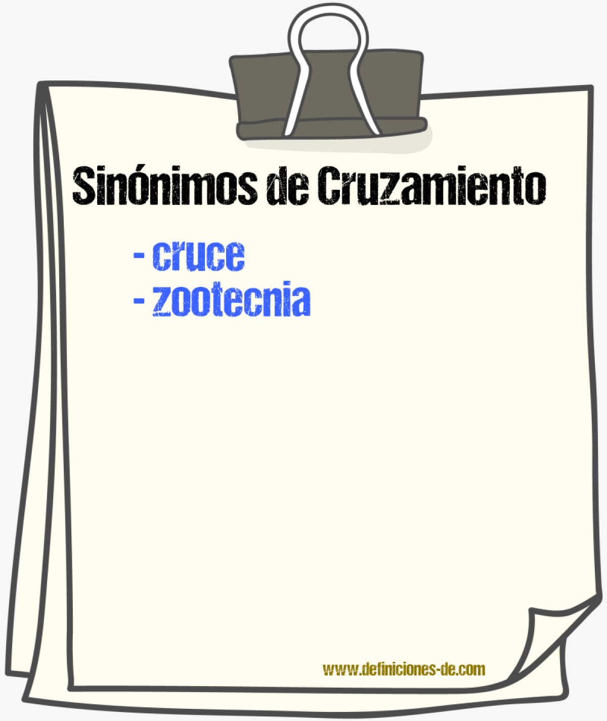 Sinnimos de cruzamiento