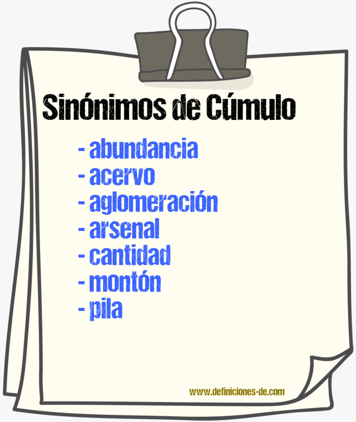 Sinnimos de cmulo