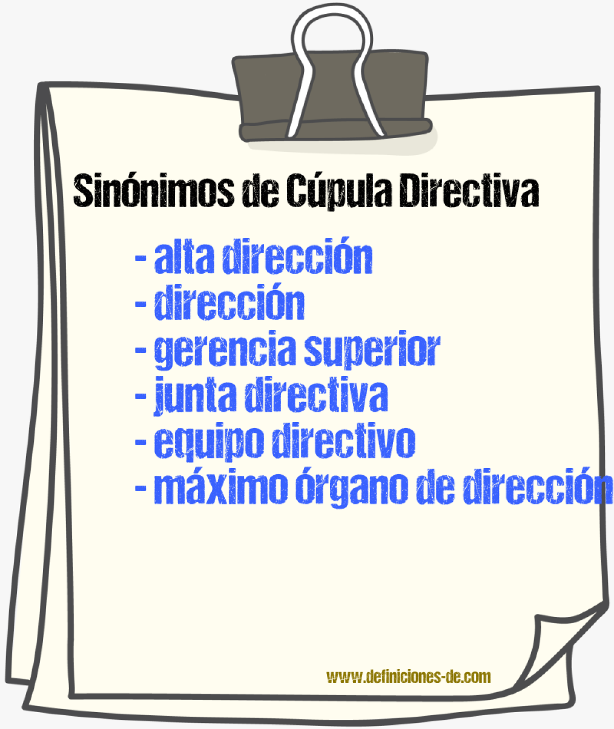 Sinónimos de cúpula directiva