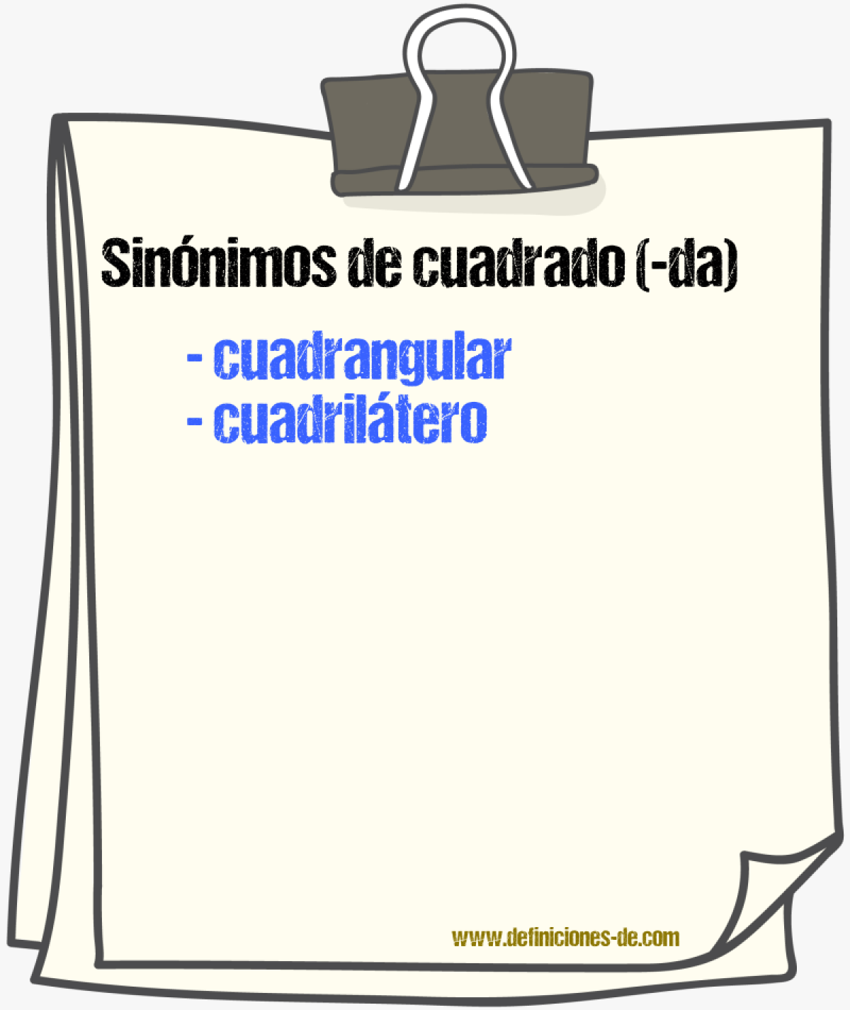 Sinnimos de cuadrado