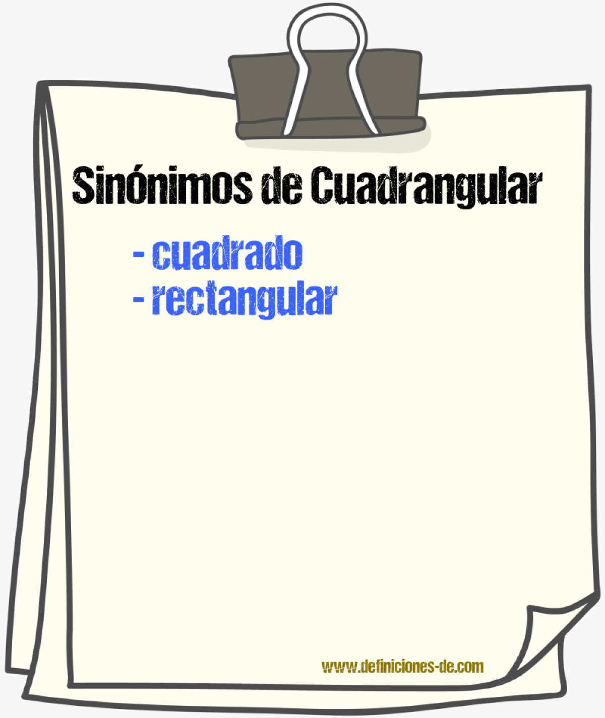 Sinnimos de cuadrangular