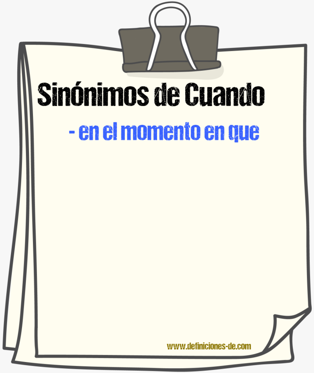 Sinnimos de cuando