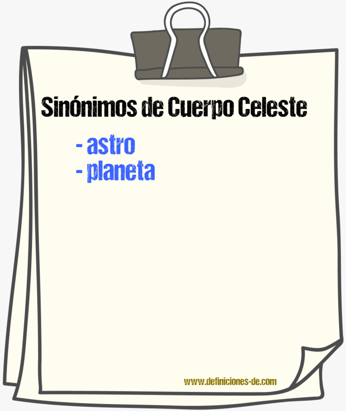 Sinnimos de cuerpo celeste