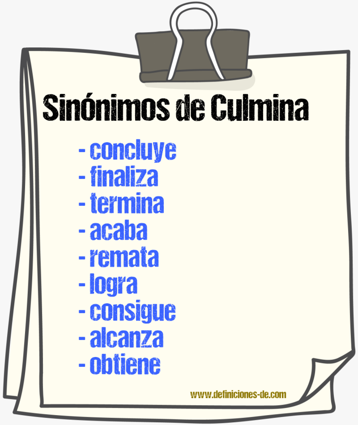 Sinónimos de culmina