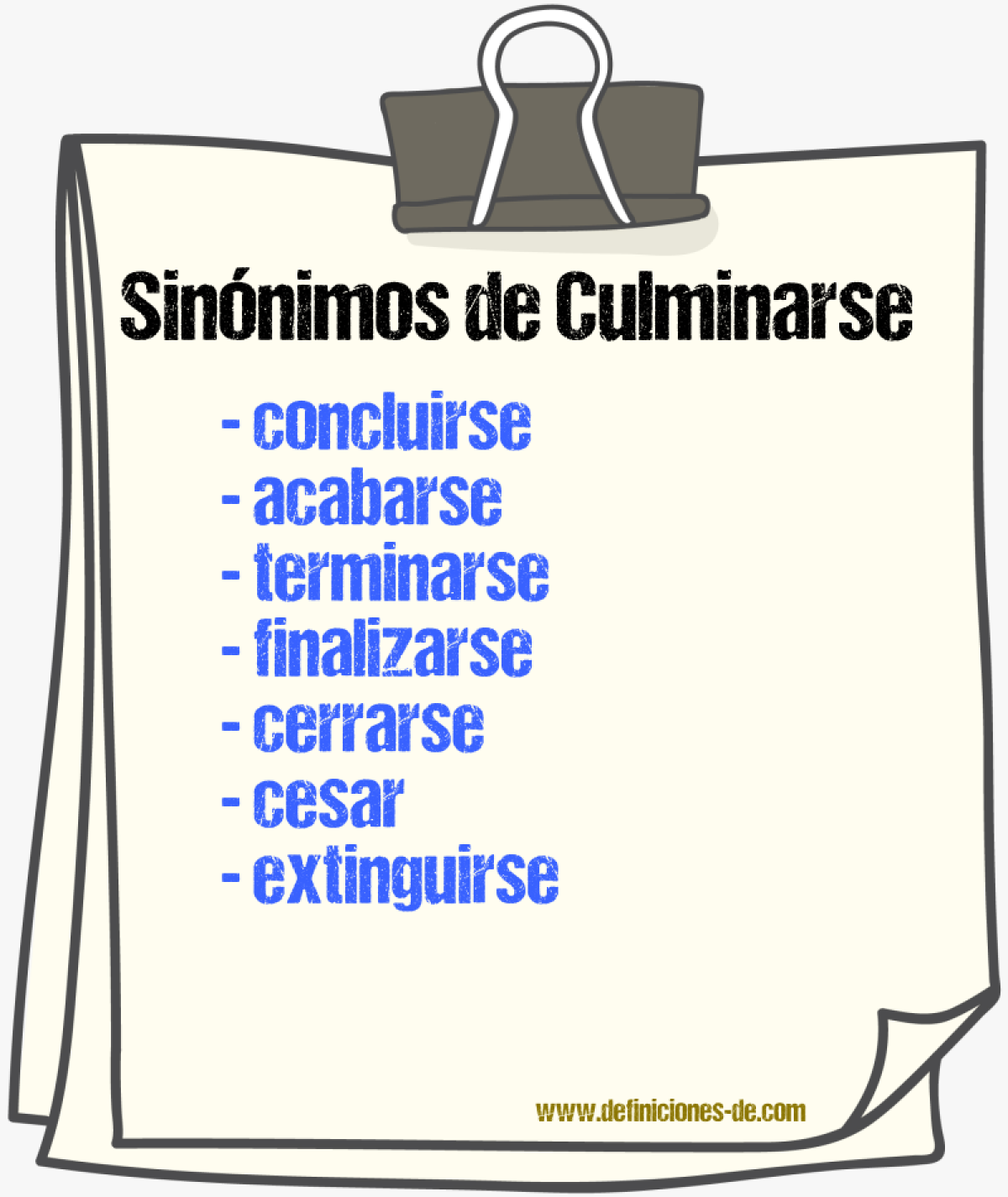 Sinónimos de culminarse