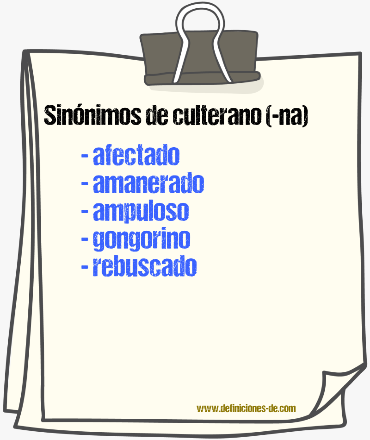 Sinnimos de culterano