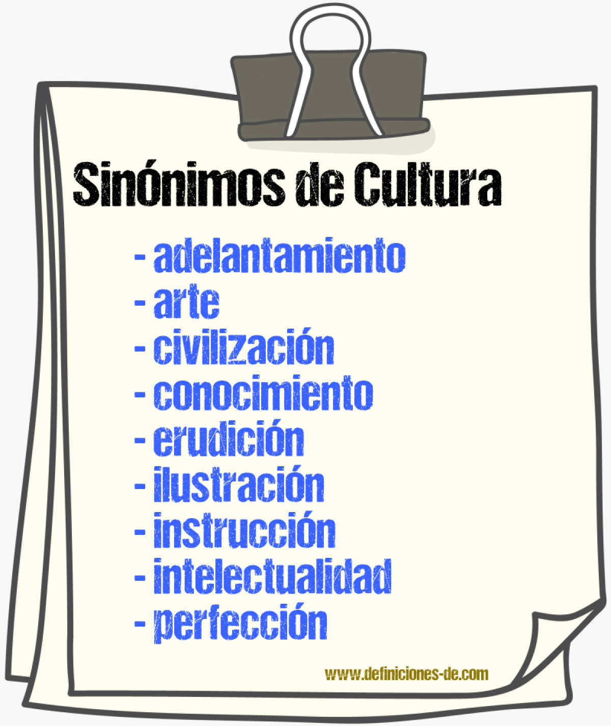 Sinnimos de cultura