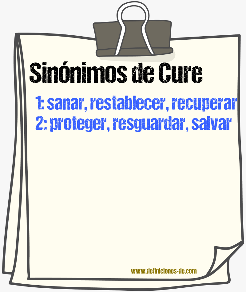 Sinónimos de cure