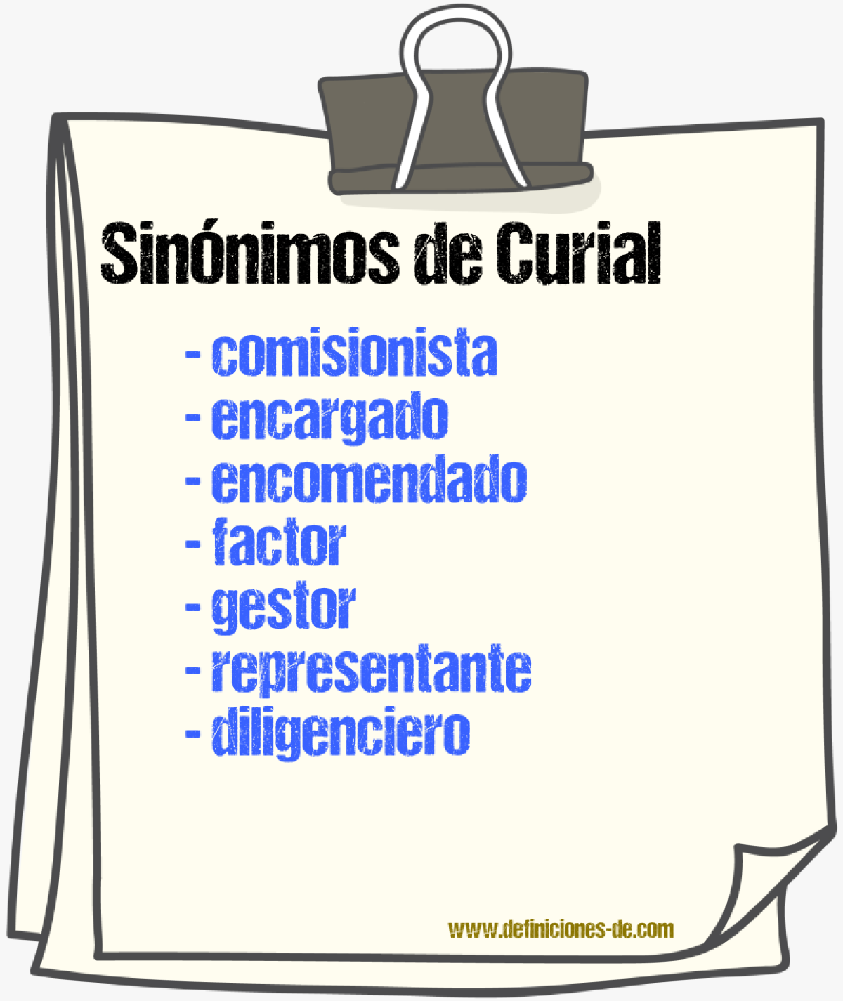 Sinnimos de curial