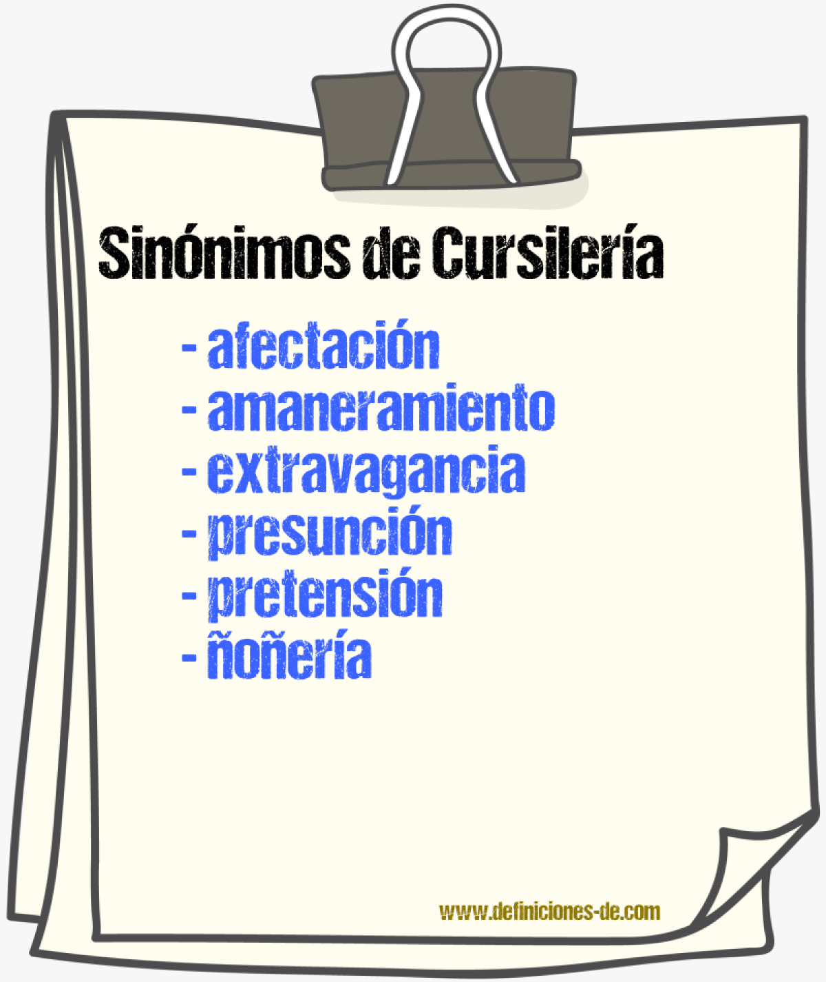 Sinnimos de cursilera