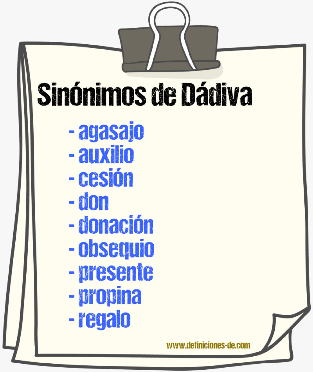 Sinnimos de ddiva