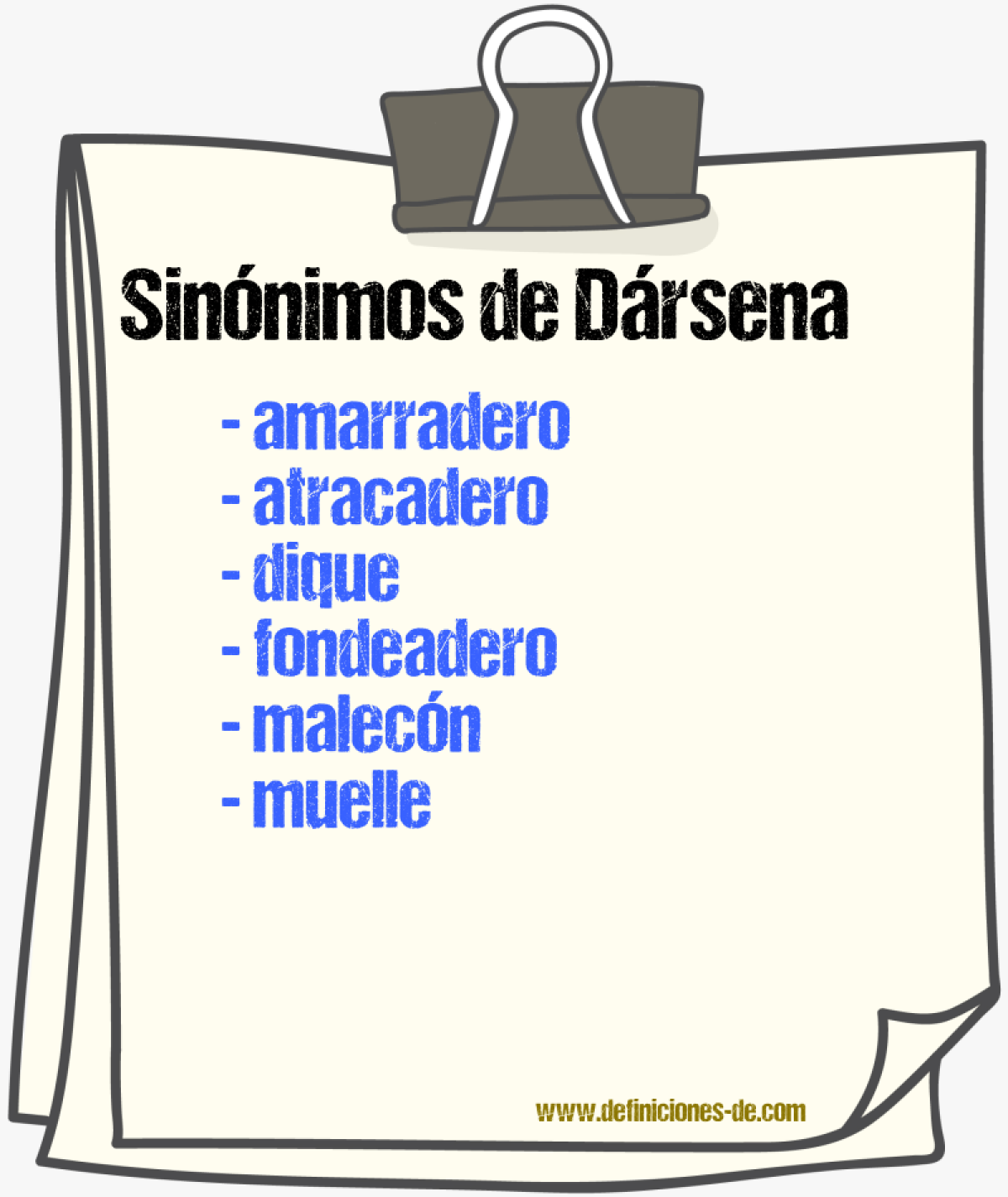 Sinnimos de drsena