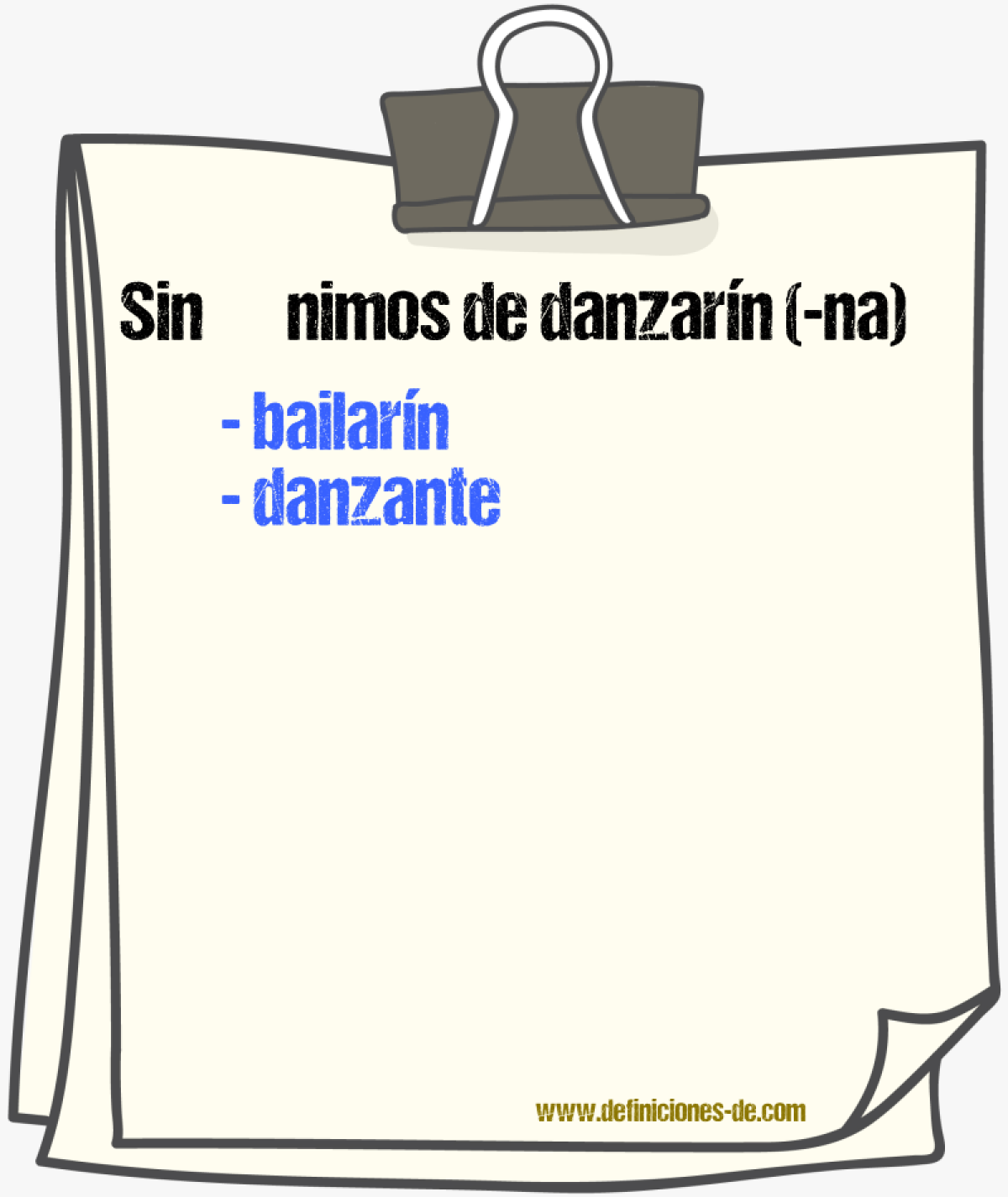 Sinnimos de danzarn