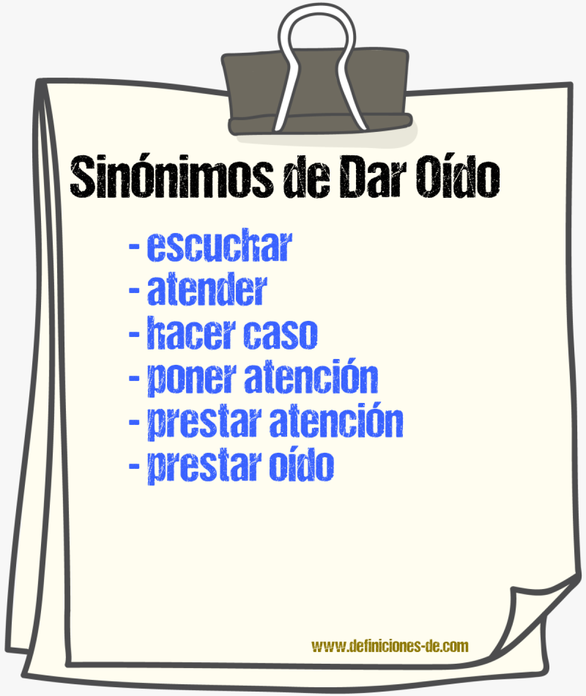 Sinónimos de dar oído