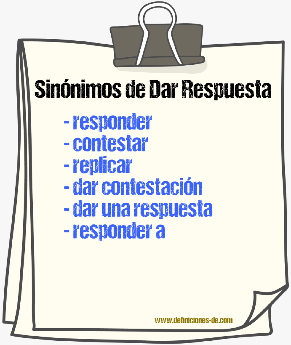 Sinónimos de dar respuesta