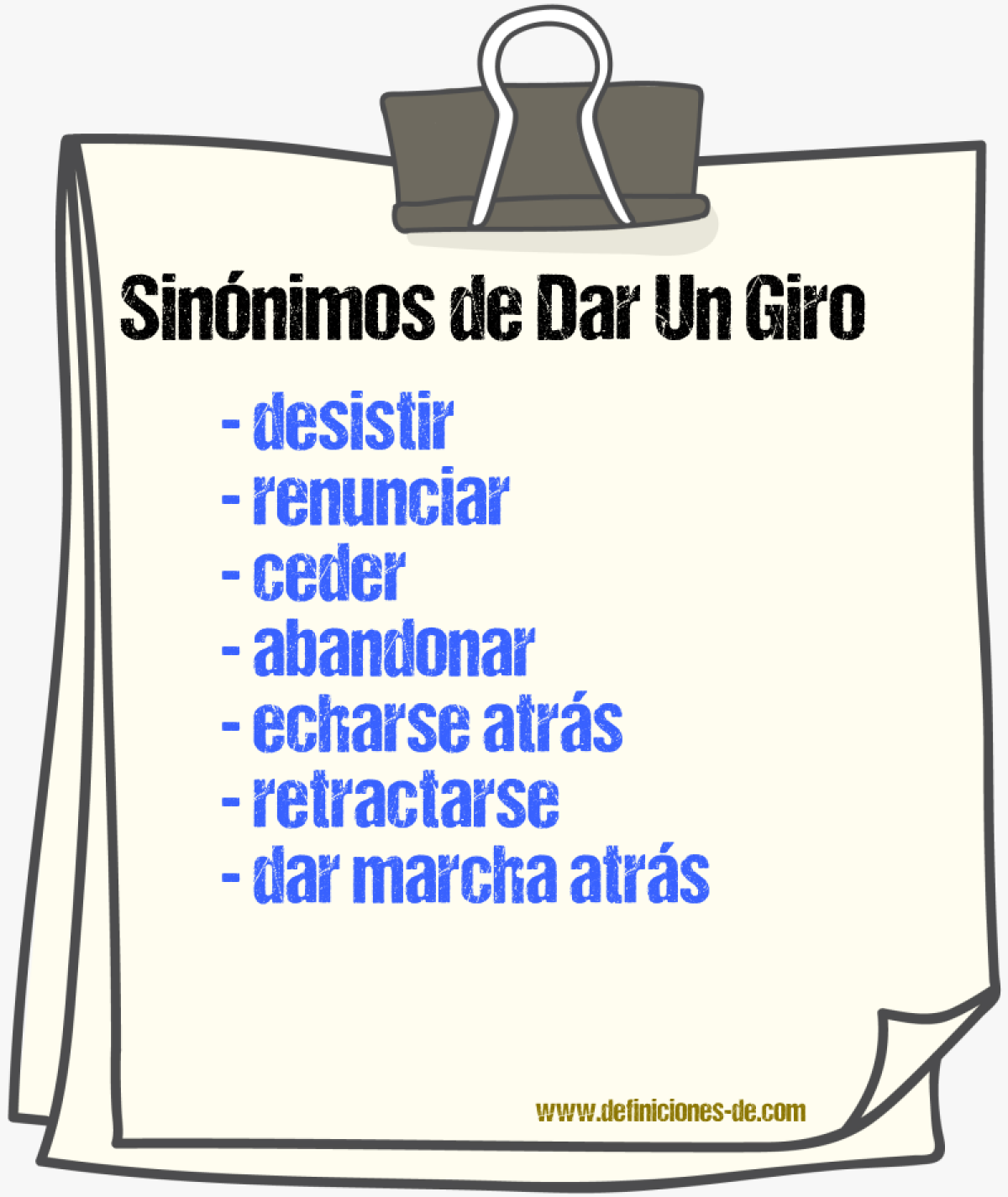 Sinónimos de dar un giro