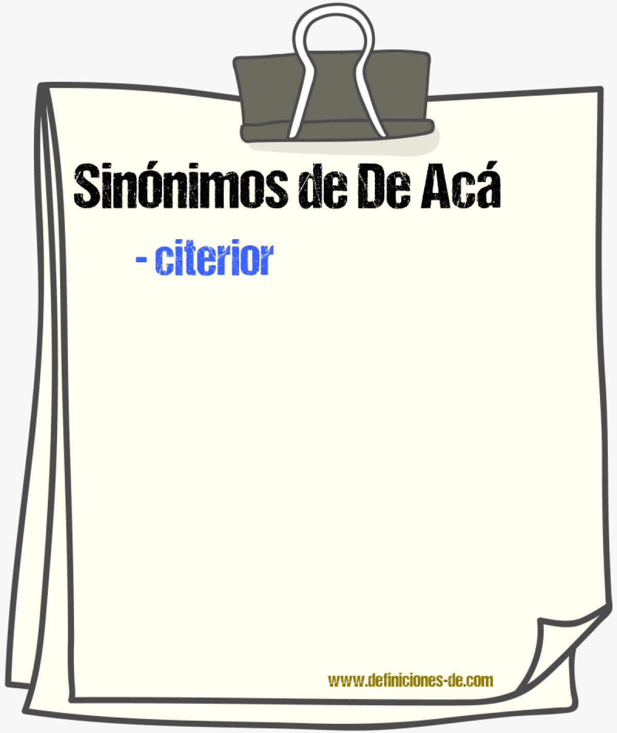 Sinnimos de de ac