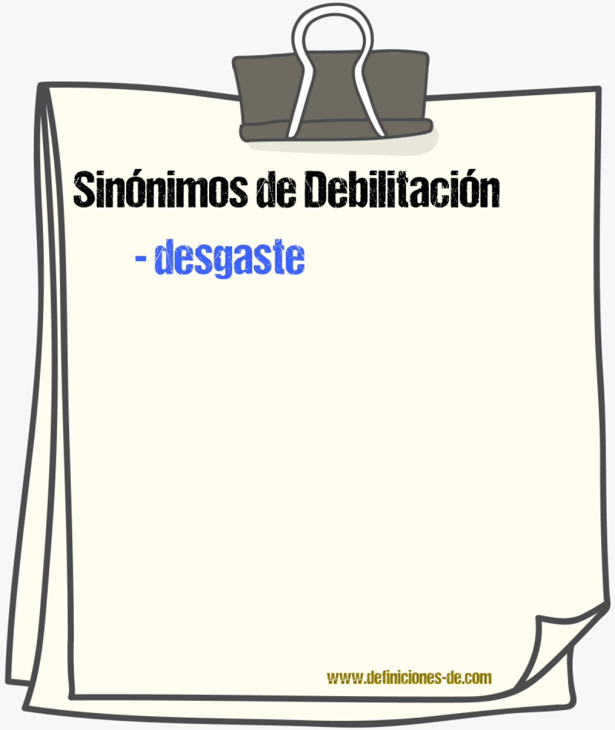 Sinnimos de debilitacin