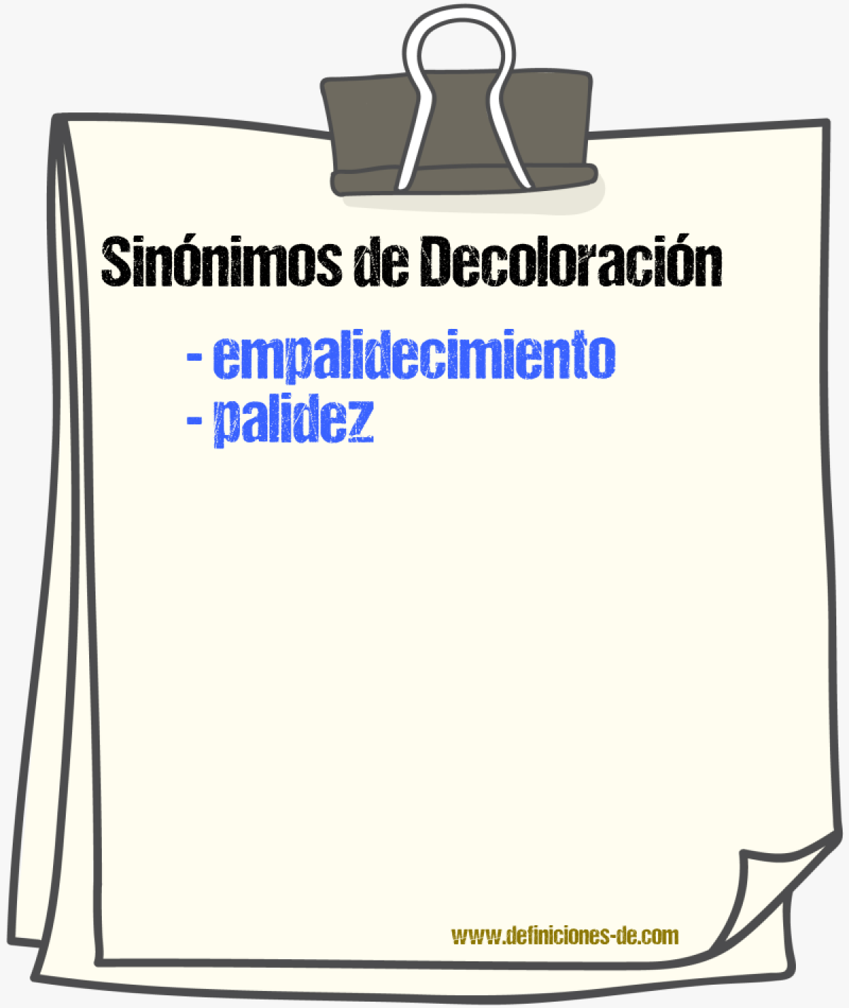 Sinnimos de decoloracin