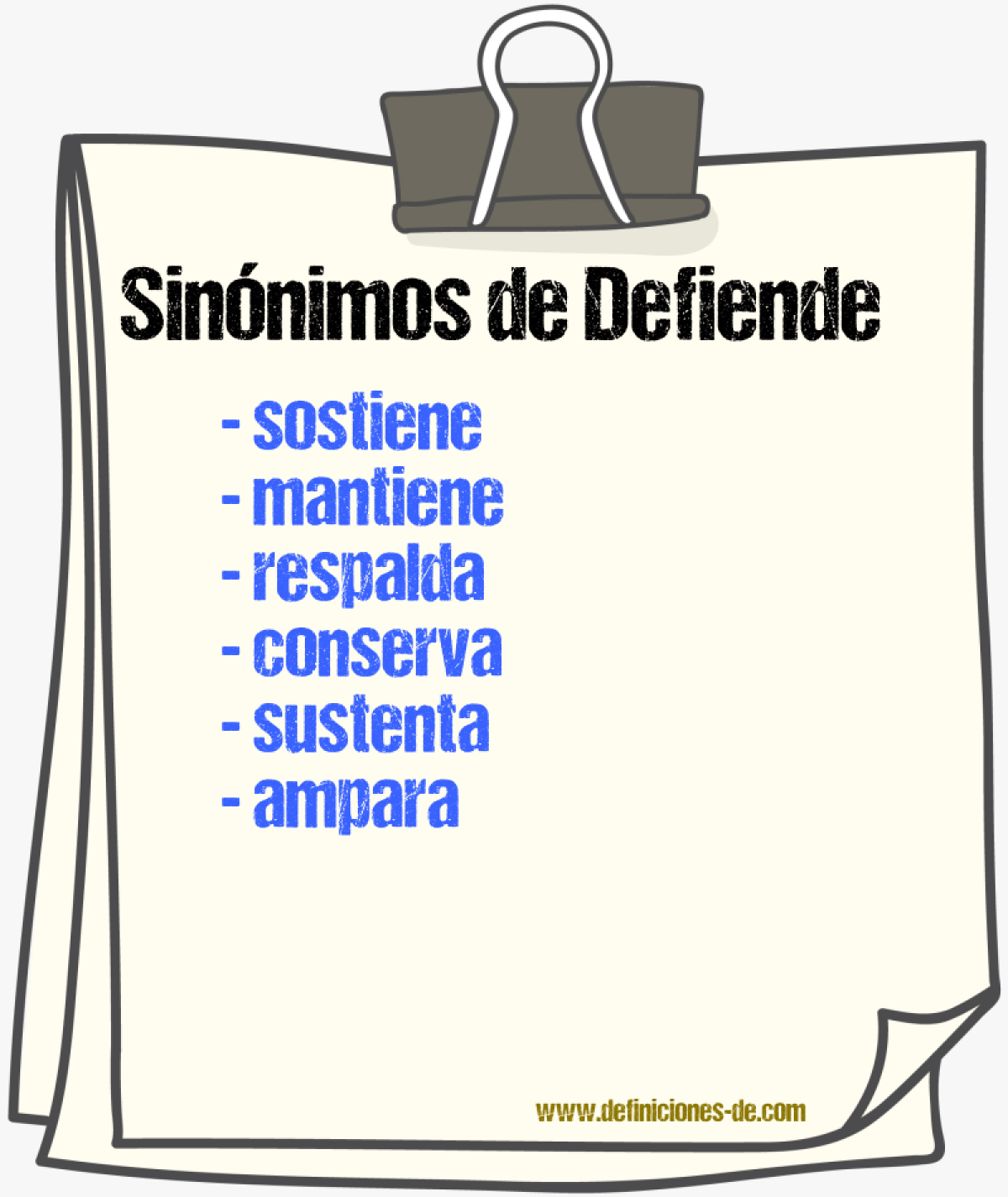 Sinónimos de defiende