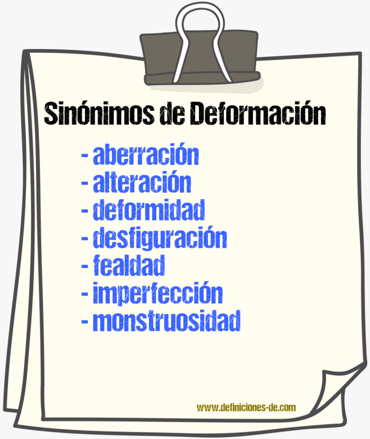 Sinnimos de deformacin