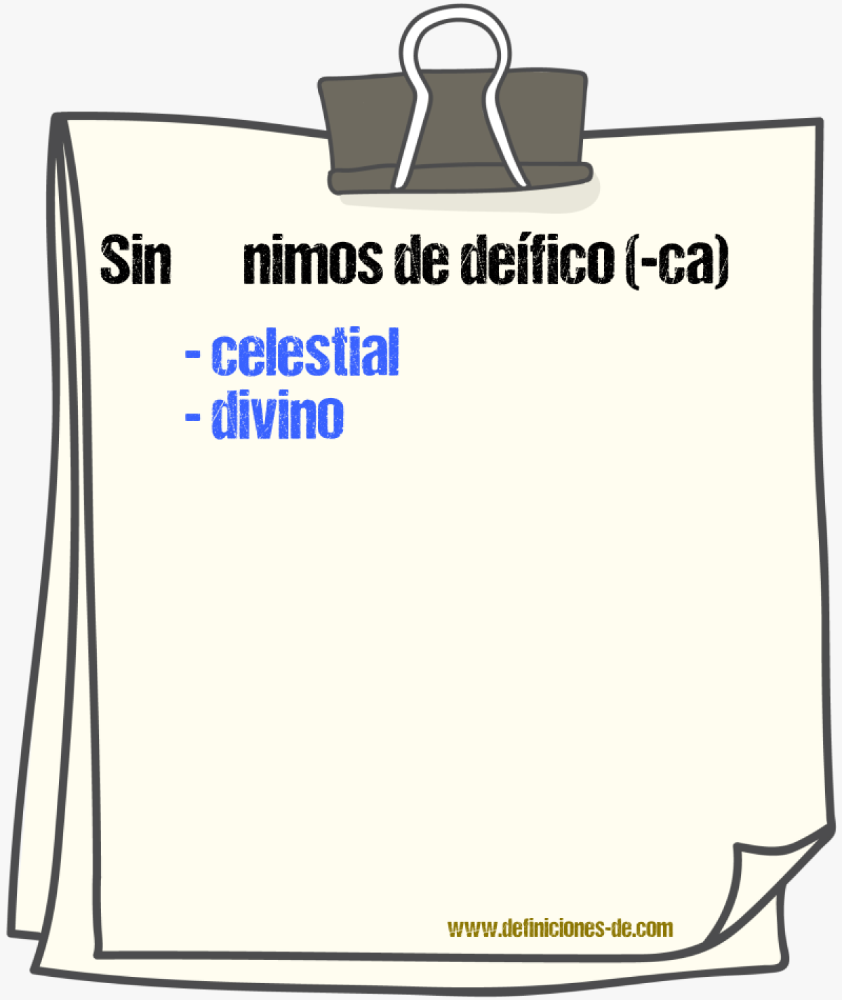 Sinnimos de defico