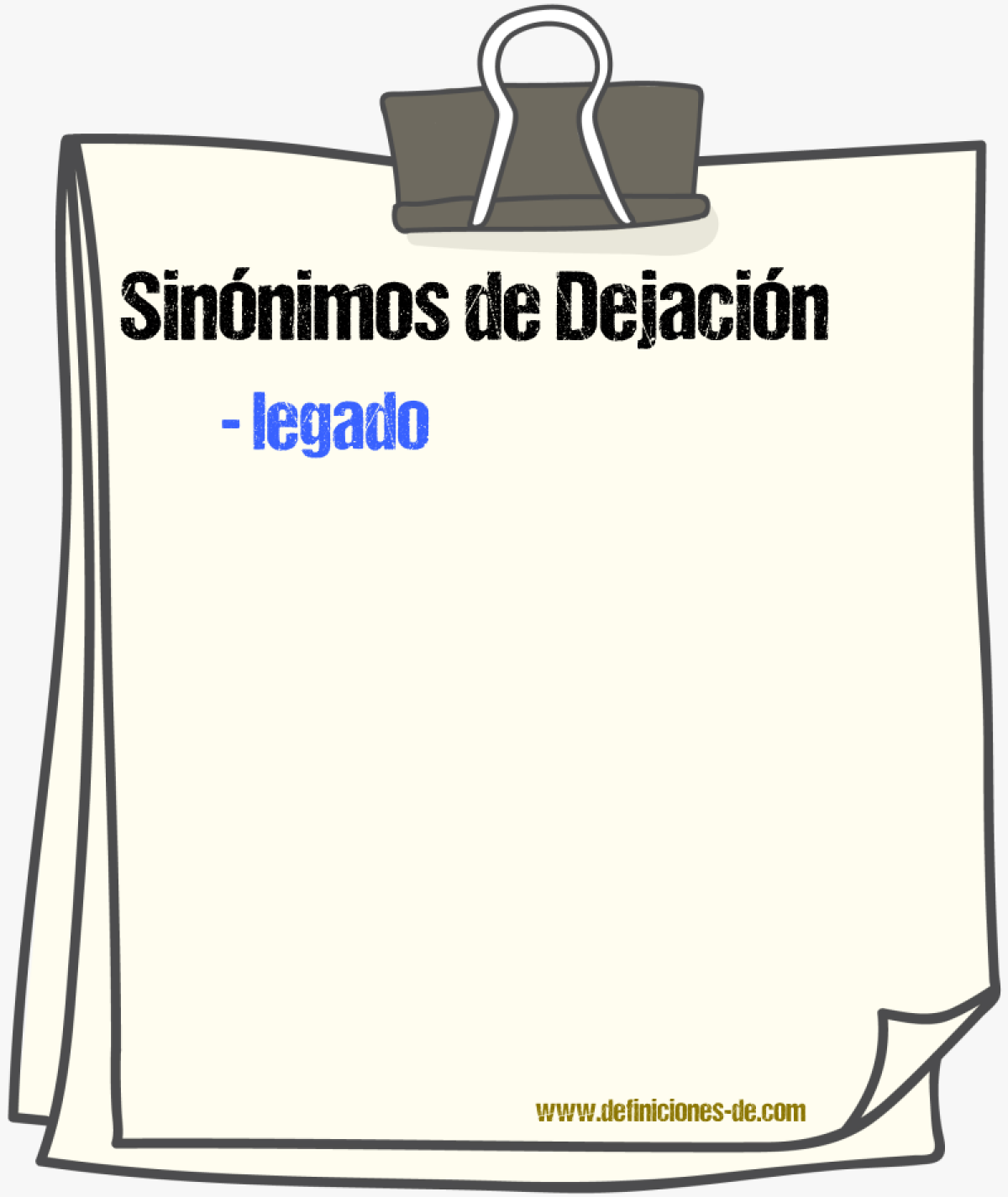 Sinnimos de dejacin